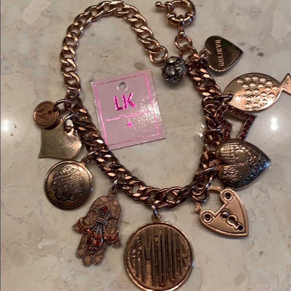 LK Leetal Kalmanson Rose Gold Charm Bracelet